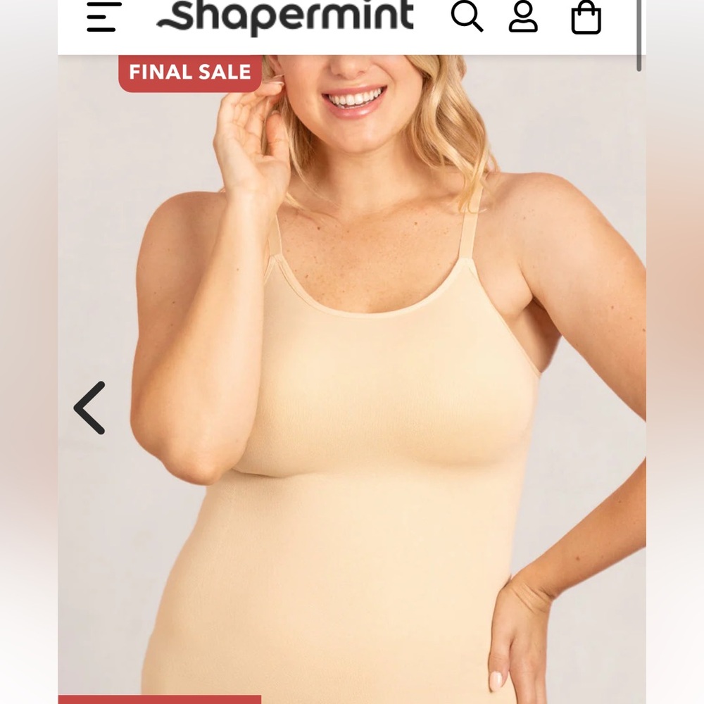 NWT Shapermint Empetua Shapewear Cami- size L Beige